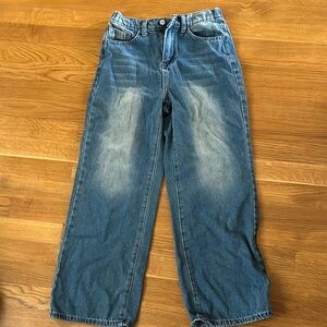 SHEIN Blue Relaxed Fit Jeans with Natural Fading